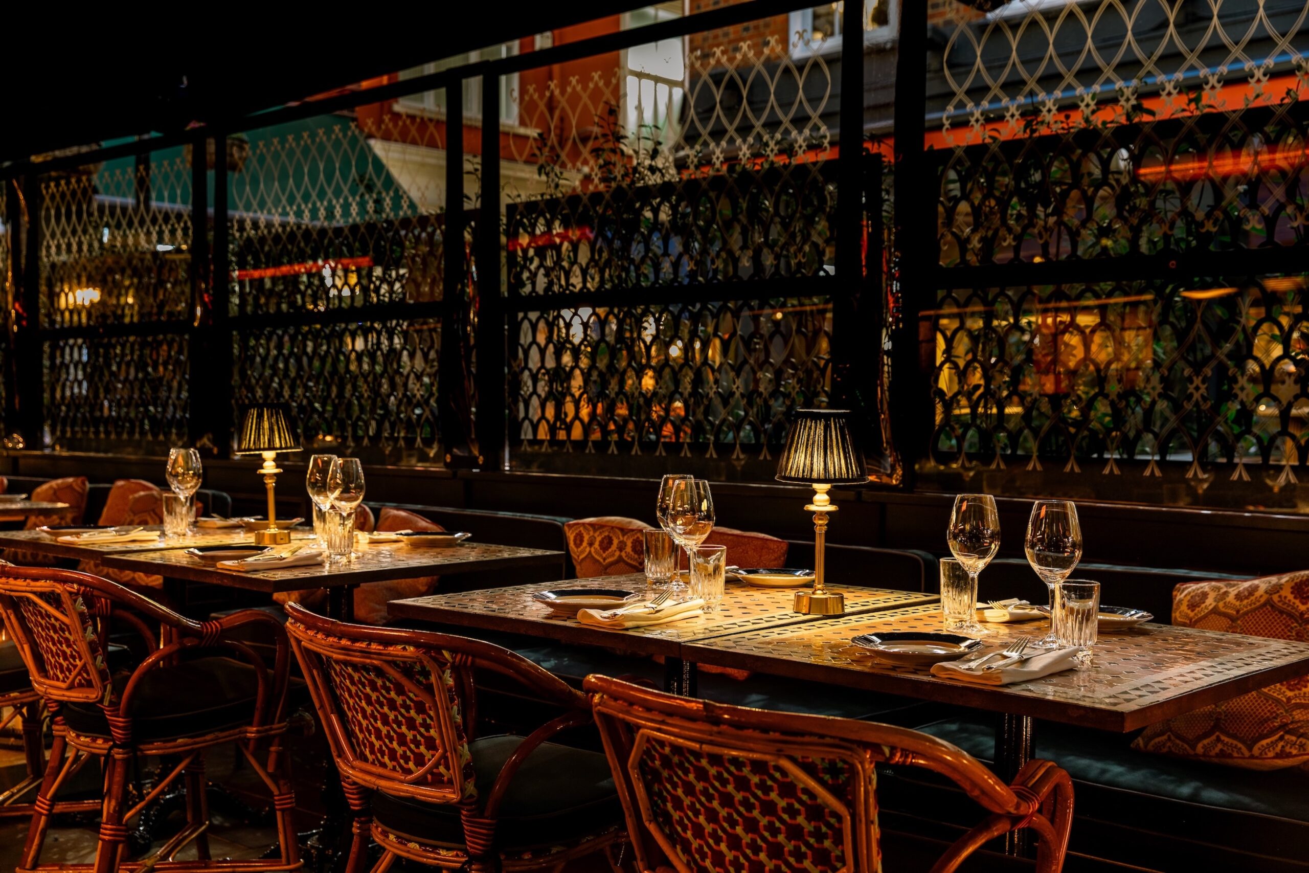 Pristinely set tables