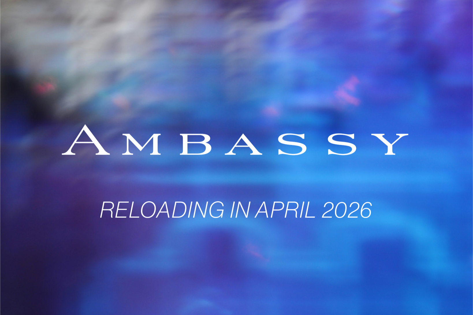 Ambassy Logo with cool blue tones