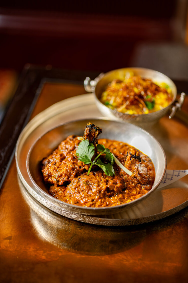 Cooked chicken chops on a silver platter